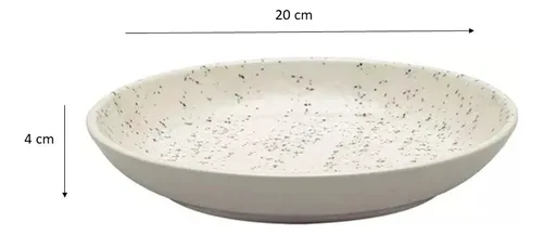 Plato Hondo Ceramica Flat Chuvisco Oxford Unidad Platos
