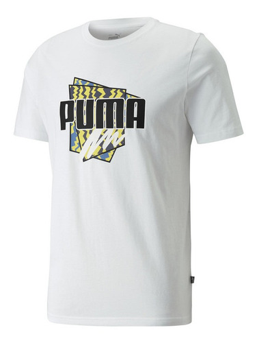 Imagen 1 de 6 de Polera Algodon Puma Summer Graphic Tee Blanco Hombre