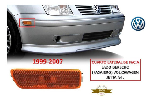 Cuarto Lateral De Facia Derecho Volkswagen Jetta A4 99-07.