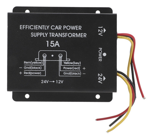 Convertidor De Corriente De 24 V A 12 V, Regulador De 15 A,