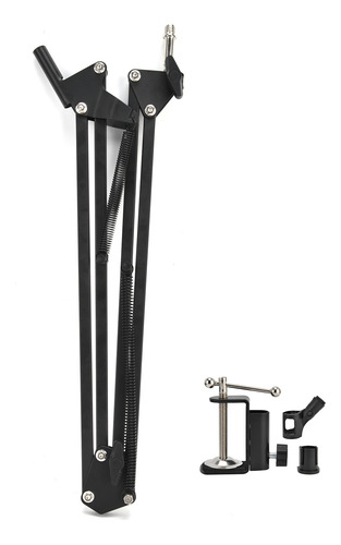 Suporte De Microfone De Mesa Dobrável Telescópico Live Metal