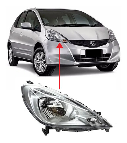 Optica Honda Fit 2013 2014 2015 2016 Derecha