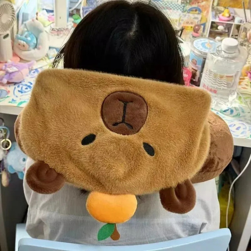 Almohada De Cuello Con Capucha De Capibara Peluche