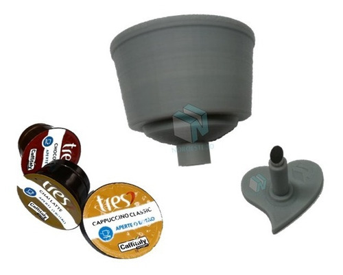 Adaptador De Cápsulas Três Para Máq Dolce Gusto - Noroeste3d