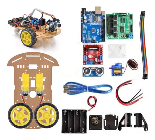 Kit De Chasis De Coche Robot Inteligente 2wd Para Arduino R3