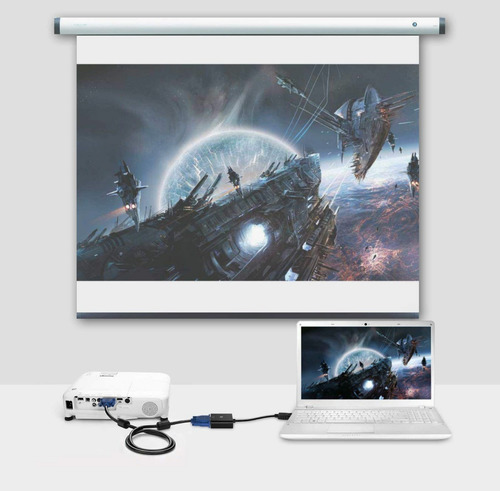 Imagen 6 de 7 de Gio Adaptador Hdmi A Vga Con Cable De Audio De 3.5mm