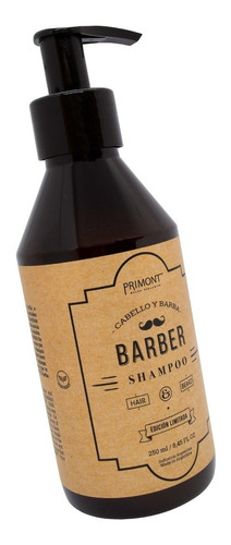 Primont Barber Shampoo Pelo Y Barba Hombre Barberia 250ml