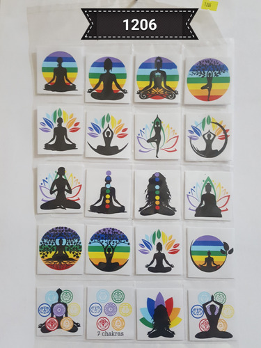 Vinilos Calcos Yoga Namaste Buda Frascos Vasos