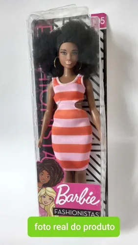 Barbie Fashionista 105 Negra Original Mattel