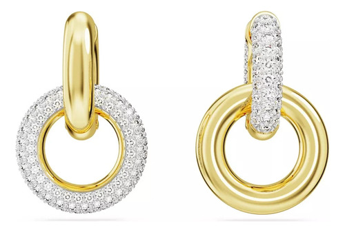 Baño Entrelazado Aretes Swarovski Aro Dextera Bucle
