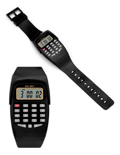 Reloj De Pulsera Con Calculadora Negro