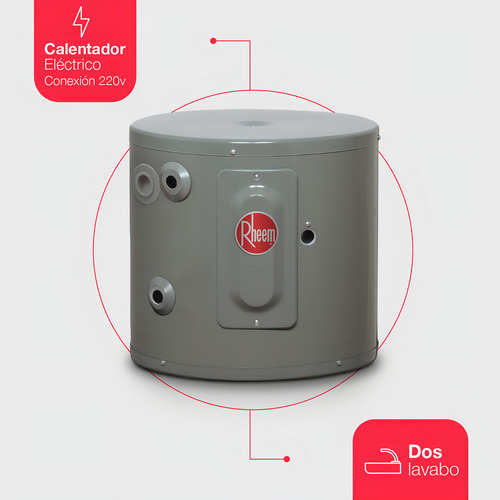 Aquecedor elétrico de água com tanque Rheem 23 litros 2 lavatórios
