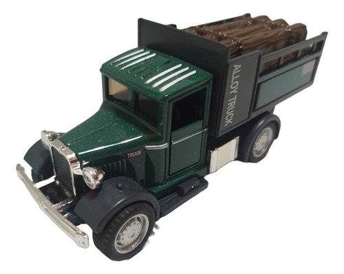 Miniatura Caminhão Anos 30 Calhambeque Tipo Fodinho Aa Carga De Troncos