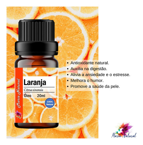 Óleo De Laranja - 100% Puro - 20ml - Vegetal