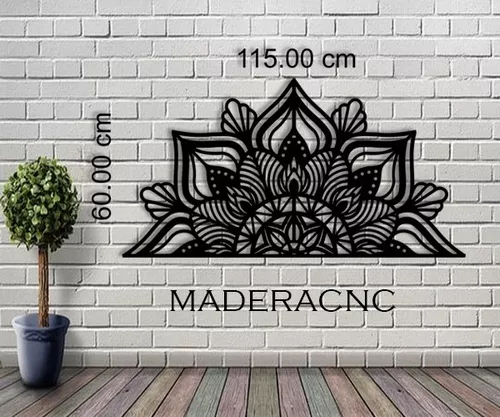 Figura De Pared Mandala Decorativo En Madera Cuadro En Capas