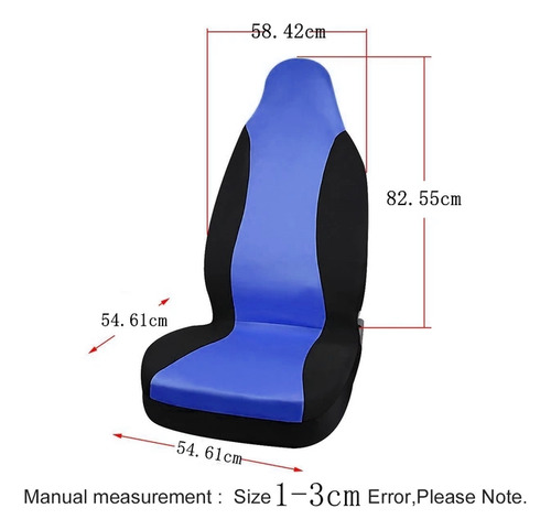 X2 Fundas Cubre Asiento Individual Delantero Tela Auto