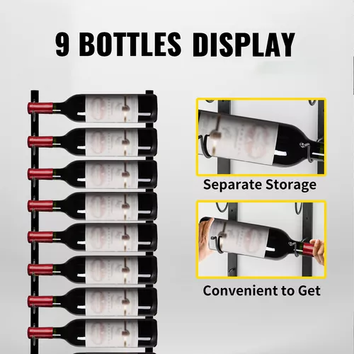 etterr Botellero Vertical para Tres Botellas de Vino Elegante y