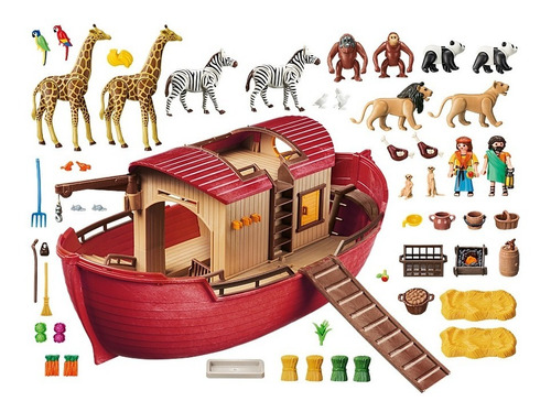 Imagen 4 de 6 de Playmobil Arca De Noe Y Animales 9373 Wild Life Original Edu