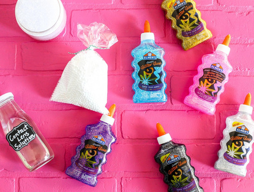 Imagen 3 de 3 de Pegamento Glitter Morado 177ml Elmers Para Manualidades