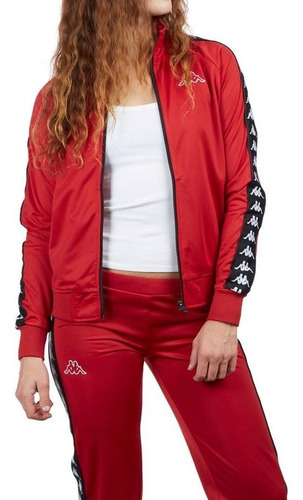 Campera Kappa Banda Wanniston Lady Slim Red Rojo