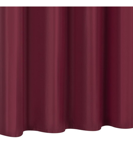 Cortina Blackout Textil Con Argollas Bloquea 100% Luz Tomate