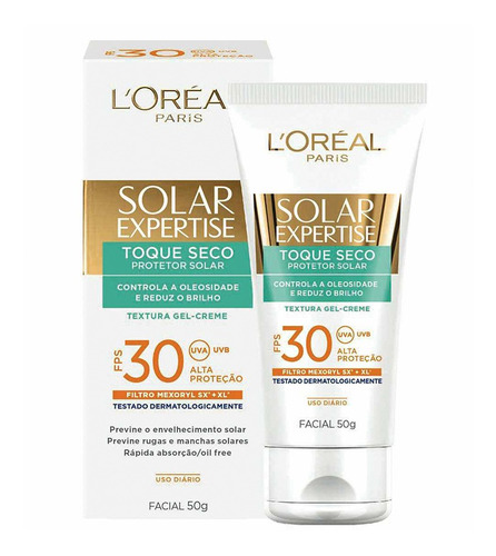 Protetor Solar Facial Toque Seco Fps 30 50g L'oréal Paris