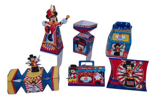 Lembrancinhas 50 Caixas 3d Circo Do Mickey