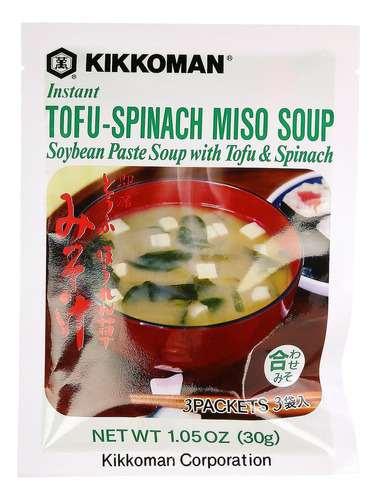 Instant Tofu-spinach Miso Soup