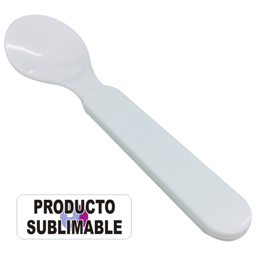 12 Cucharitas Sublimables De Polimero Cuchara Plastica