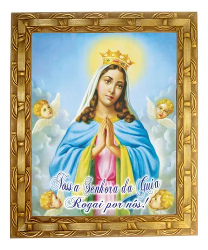 comprar Quadro Da N. Sra. Da Guia, Mod.01, Tam. 30x25cm. Angelus Dourado
