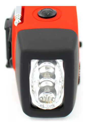 Manivela Portátil De Mão 2000mah Fm Am Wb Noaa Radio Solar R