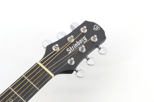 Violão eletroacústica Strinberg Black SD200C para destros tobacco satin louro indiano cremoso