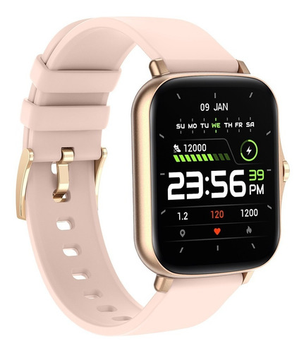 Imagen 1 de 8 de Reloj Inteligente Smartwatch Gold Rose Para Mujer Bluetooth