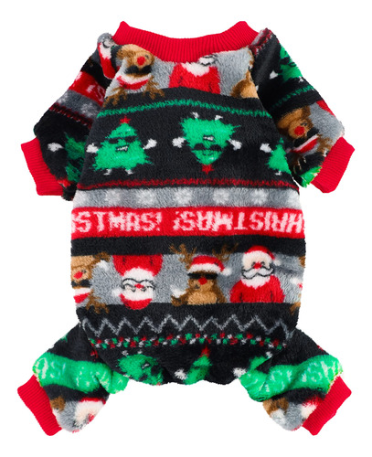 Fitwarm Gafas De Reno, Traje De Navidad Para Perro, Pijamas