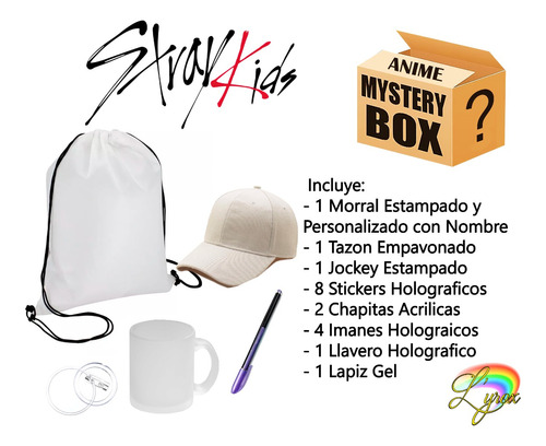 Stray Kids Mystery Box Tazon Lapiz Jockey Chapita Llavero