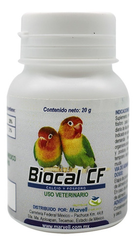 Suplemento Mineral Para Aves Biocal Cf 20g
