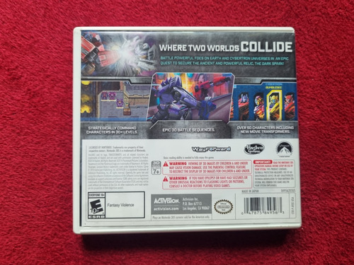 Transformers Rise Of The Dark Spark Nintendo 3ds (Usado)