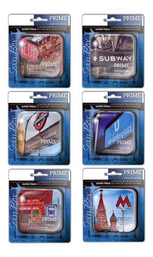 Preservativos Prime X18 Sexy Box Ciudades Coleccion Completa