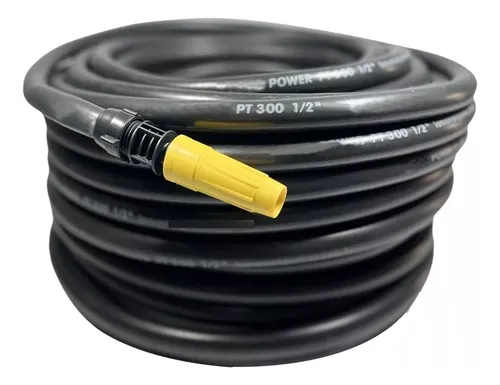 Mangueira De Jardim Antitorção Resistente Pt300 Psi 1/2 30m Cor Preto