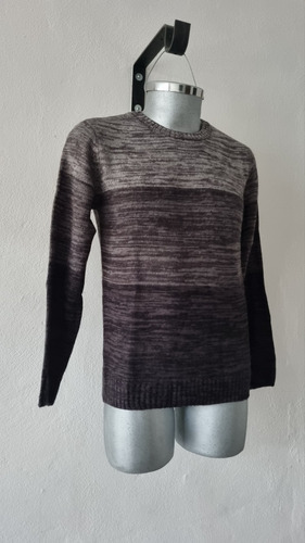 Sueter Bloques De Color Degrade Tejido Calido Hombre