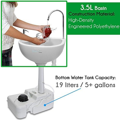 Imagen 4 de 6 de Fregadero Portátil Serenelife Con Dispensador De Jabón