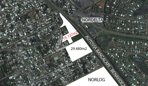 8 Fracciones Y Lotes 15.137 M2 En Benavidez Frente A Nordelta