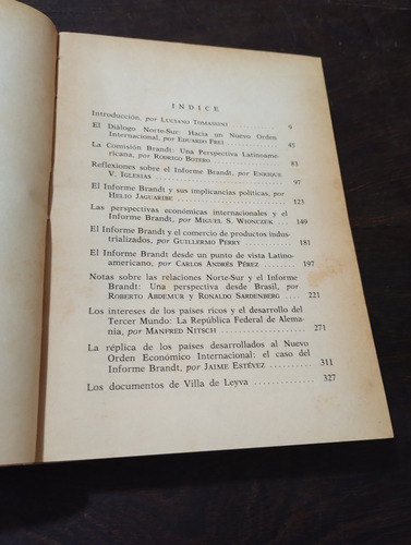 El Diálogo Norte-sur. Luciano Tomassini. Inf. Brandt. Olivos (Usado)
