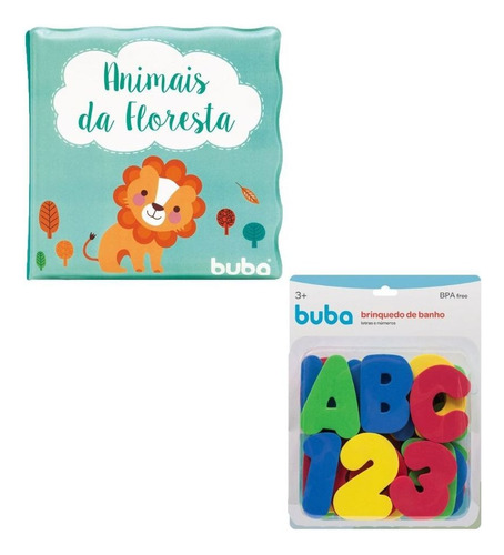 Livro E Letras E Números Brinquedo De Banho Infantil Bebe 6m Cor Animais Da Floresta