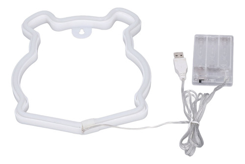 Letrero De Neón En Forma De Oso Con Carga Usb Que Funciona C