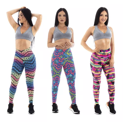 Kit Contendo 10 Legues Legging Atacado Varias Cores Frete