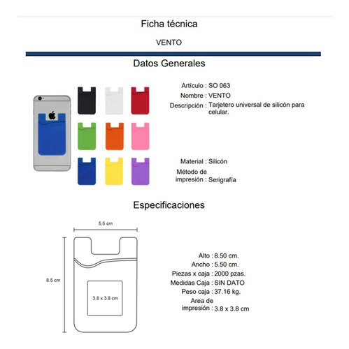 Imagen 5 de 9 de Tarjetero Universal De Silicón