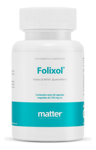 Matter Smart Nutrients - Folato, Folixol, 60 Cápsulas Vegetales