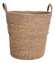 Comprar Canasto Grande Cesto Con Manijas De Yute Para Leña Leñero