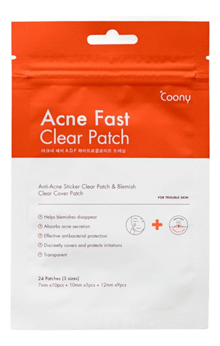 Coony Acne Fast Clear Patch X24 Parches Para Granos 3c